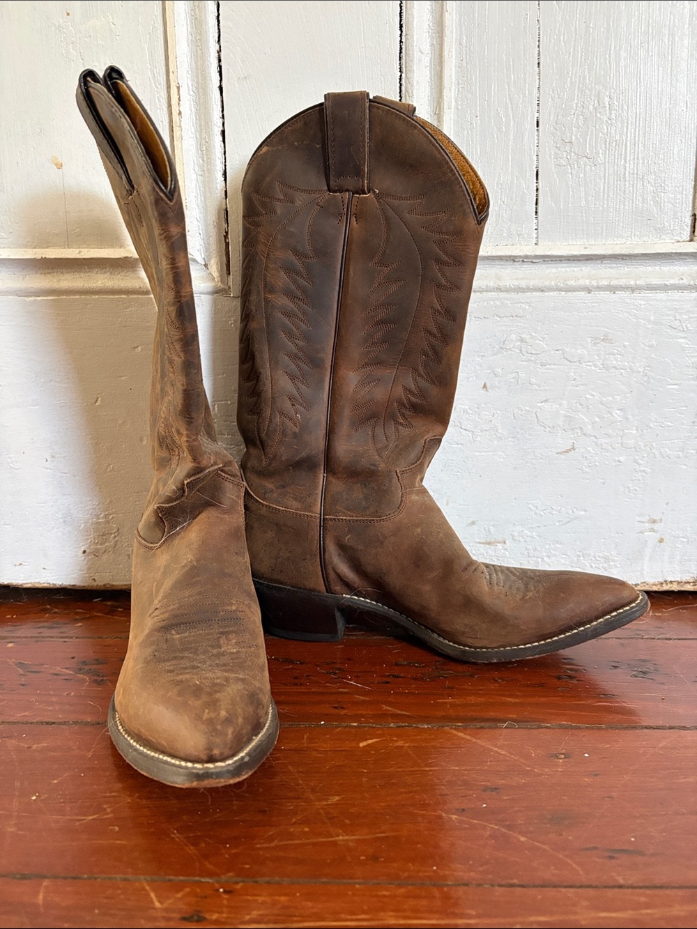 Vintage Womens Western Leather Cowboy Boots 8
